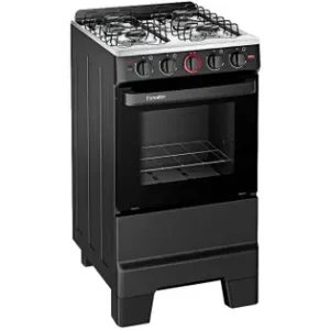 Fogão 4 Bocas Esmaltec Preto Ideal Super R$ 500