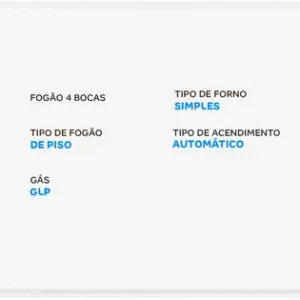 Alternative view of Fogão 4 Bocas Esmaltec Preto Ideal Super R$ 500